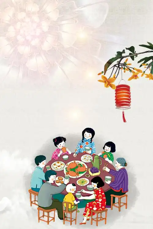 手绘家的味道海报背景模板