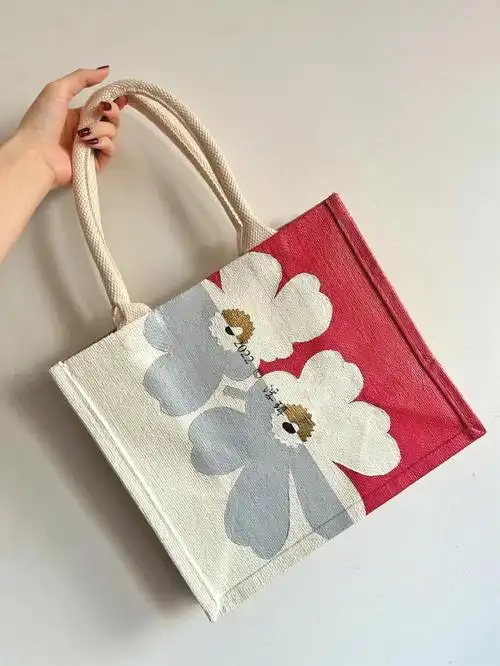 无印良品muji黄麻包手绘76暖冬已过