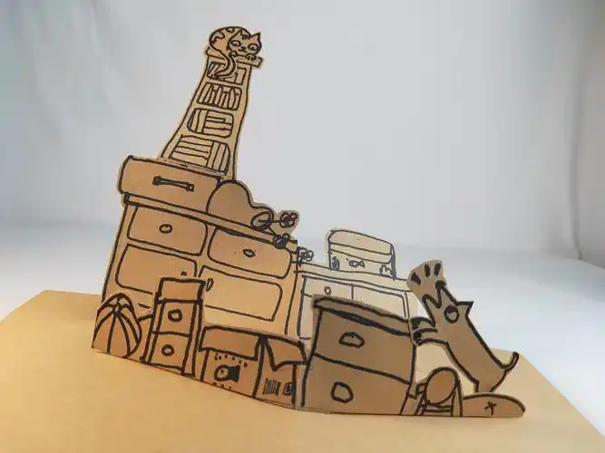 和孩子一起做的手工立体书surprisebox