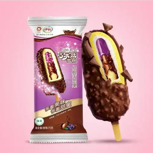 伊利丝绒雪糕巧乐兹巧丝樱花冰淇淋绮炫枇发网红冰淇淋