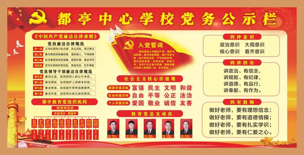 都亭中心学校党务宣传栏