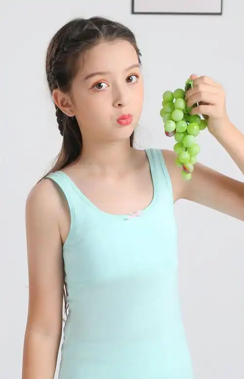 发育期少女大童小背心学生小学生棉质女孩青春期儿童文胸白色白色s140