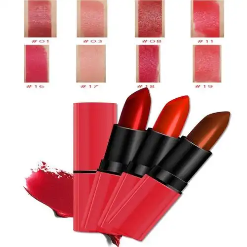 8 color matte red tube lipstick waterproof long lasting lipstick