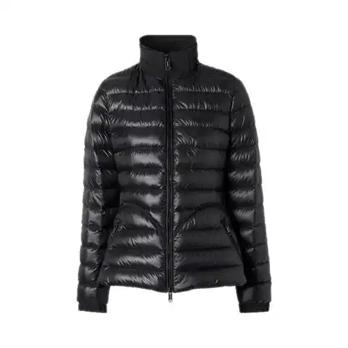 burberry巴宝莉秋冬百搭女士黑色短款羽绒服外套修身棉服8029473