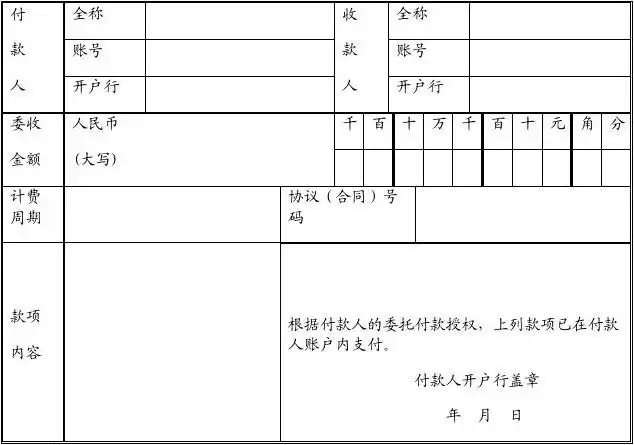委托收款凭证(付款通知)