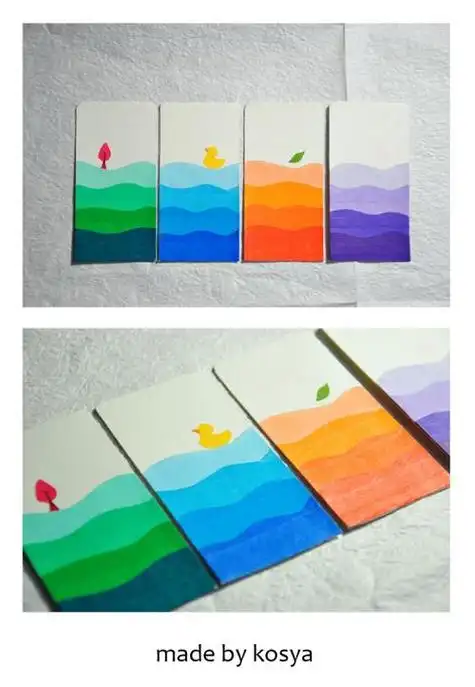 渐变色的画 渐变色的画法马克笔