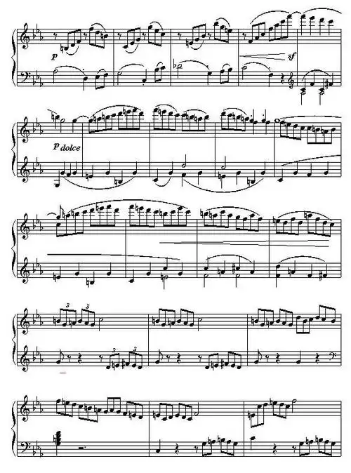 悲怆奏鸣曲第三乐章钢琴谱