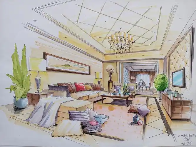 室内设计马克笔手绘|空间|家装设计|殷磊 - 原创作品 - 站酷 (zcool)