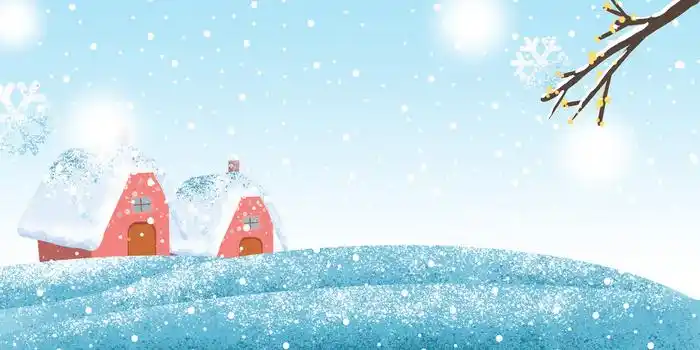 冬季卡通插画风背景