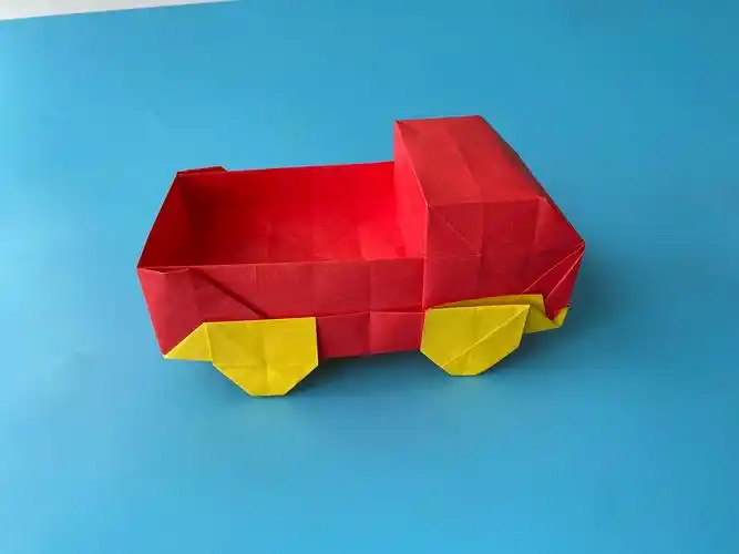 教你折纸卡车(下),简单漂亮,折纸王子慢速详细视频教程