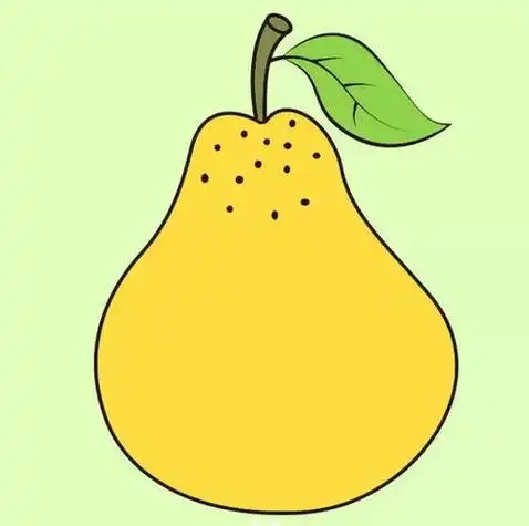 水果梨子简笔画教程图片梨子的简笔画可以怎么画卡通梨子简笔画的画法