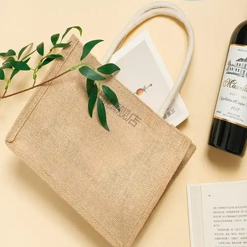 无印良品muji麻布布袋diy改造手绘复古简易购物购物袋