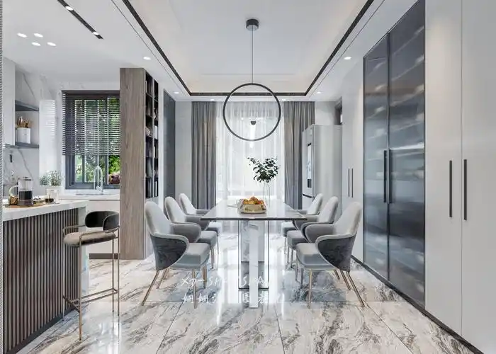 现代,轻奢,黑白灰家装效果图表现_效果图区_室内设计联盟 - powered b