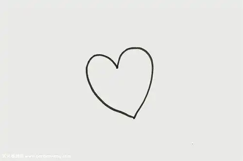 心形简笔画红色可爱的爱心简笔画图片画法简单心的简笔画画法 心的简