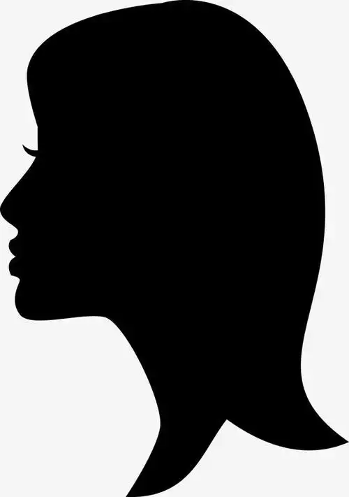 女人头部剪影素材图