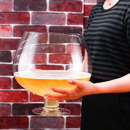 酒杯巨大特大号超大巨型大容量啤酒杯大号红酒高脚杯啤酒杯