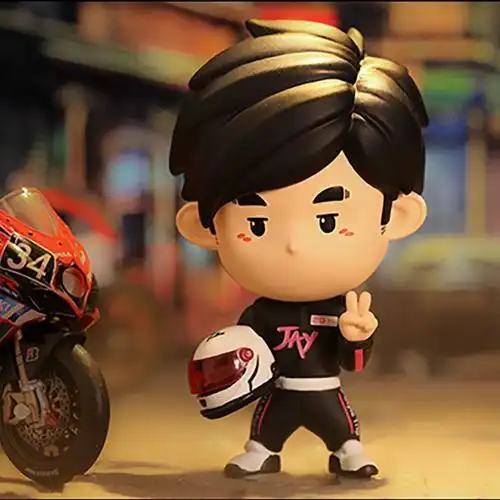 周杰伦手办纪念品周同学周游记系列盲盒周边摆件t玩具车载q版可爱