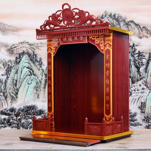 供奉祖先相框牌位用经济型非实木壁挂式可挂墙祖龛供台吊柜佛龛柜 14