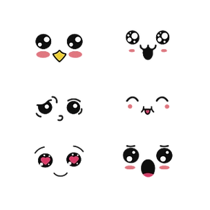 卡通 各种 小可爱 表情包 情绪 开心