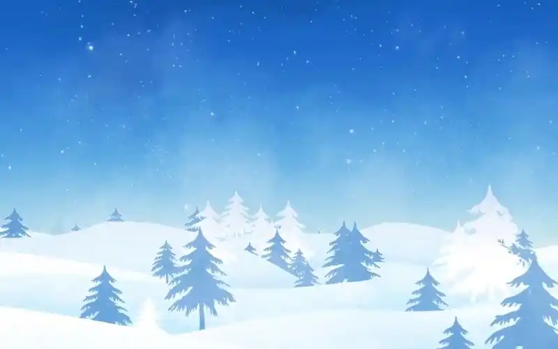 f973 大气壮观冰天雪地冰雪世界下雪飘雪雪地雪松卡通雪景少儿童节目