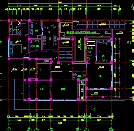 两层带地下室日式别墅建筑施工图纸
