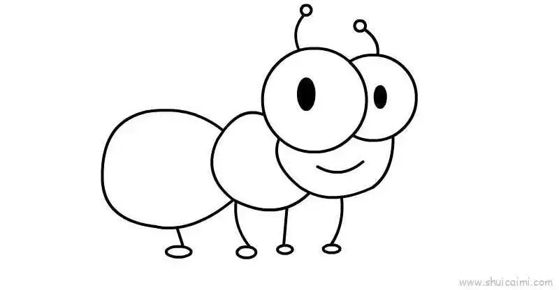 蚂蚁儿童画怎么画 蚂蚁简笔画图片