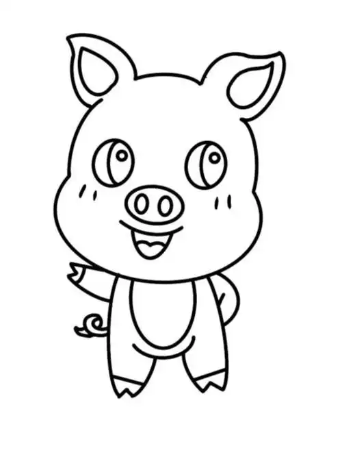 十二生肖简笔画带颜色