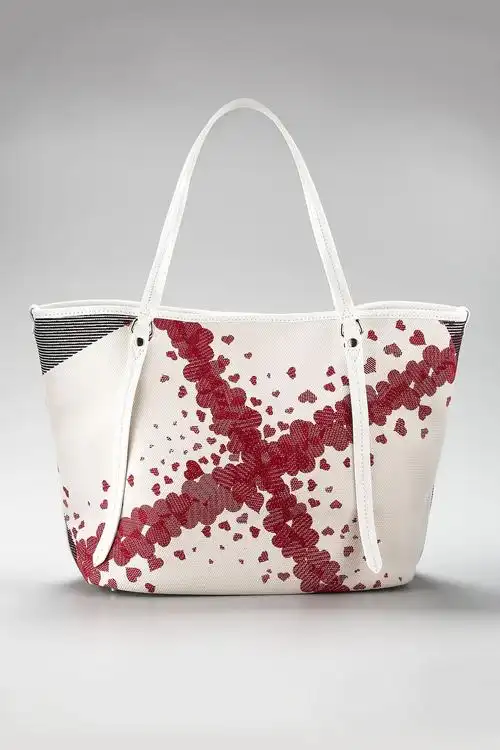 幸福之心burberry桃心图案手提包