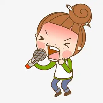 卡通唱歌人物设计