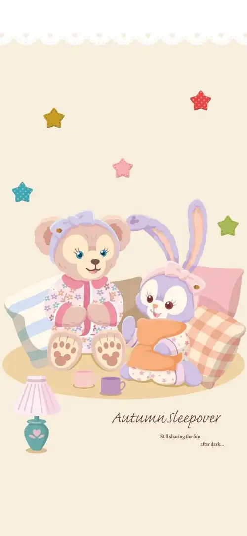 迪士尼系列|手机壁纸 达菲熊和朋友们·星黛露和雪莉玫