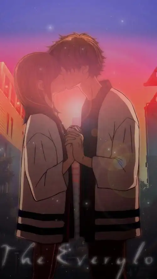 二次元 动漫 插画 情侣 cp 他和她 壁纸