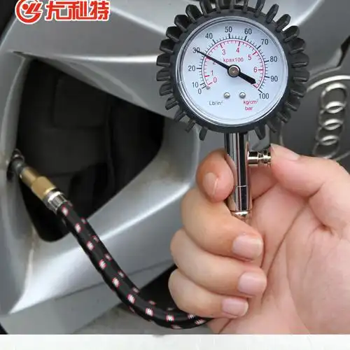 汽车轮胎气压表胎压带充气高精度数显电子压力检测表胎压计监测器