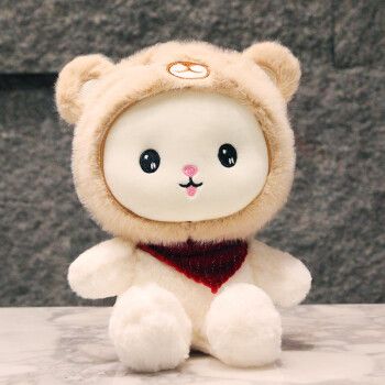 礼物兔子毛绒玩具女生布偶睡觉抱枕 棕色小熊 50厘米(收藏加精美挂件)