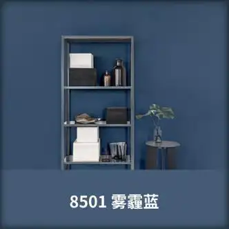 真时丽内墙乳胶漆室内家用彩色墙面漆环保自刷白色油漆涂料 雾霾蓝 1l