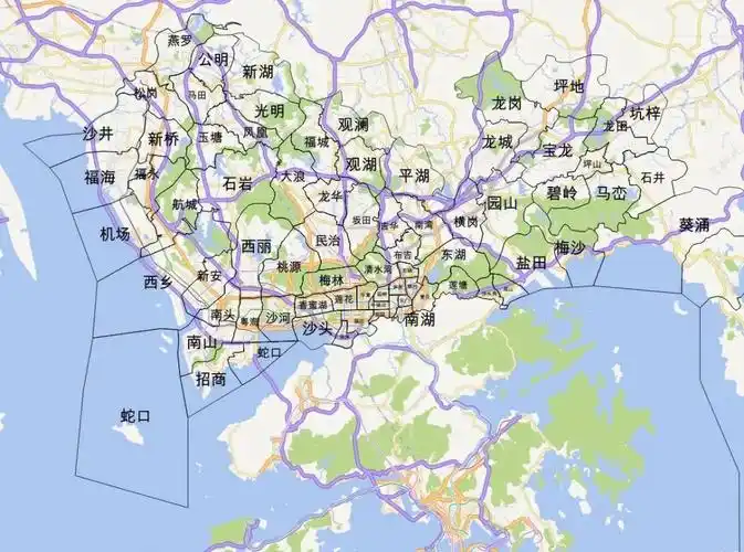 有10区74街道(不含深汕),分别是:1,福田区(10街道)2,罗湖区(10街道)3
