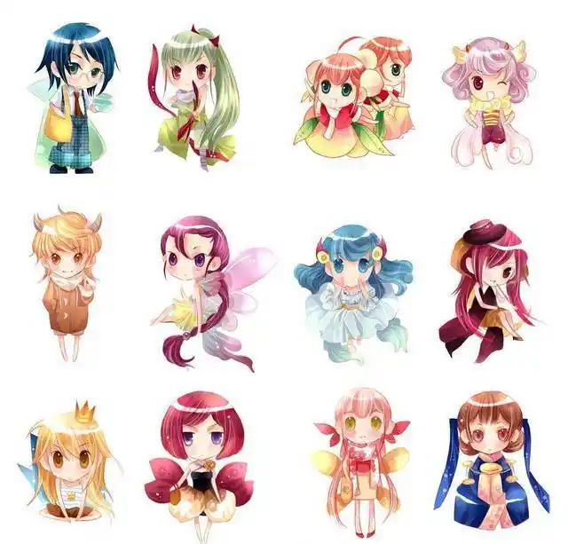 q版人物图片十二星座动漫美少女