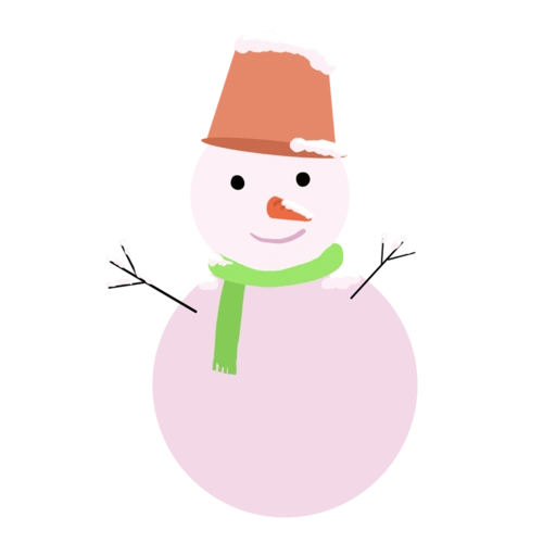 卡通手绘冬天小雪人图片