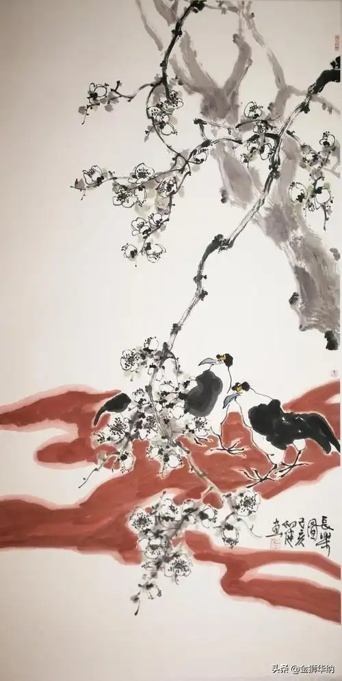 邢健写意花鸟画作品欣赏——墨弄花影系列(二)