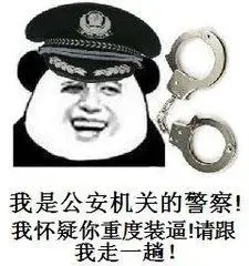 我是公安机关的警察!我怀疑你重度装逼请跟我走一趟!