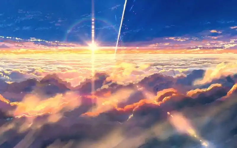 新海诚搭配上《晚风》,感觉很奇妙!