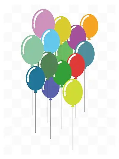 五彩缤纷简洁小气球
