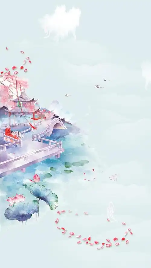 古风中国风绿色海报广告h5背景免抠素材免费下载_觅元素51yuansu.com