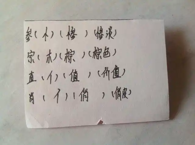 给下面的字加上偏旁组成新字再组词. 参( )()()宗