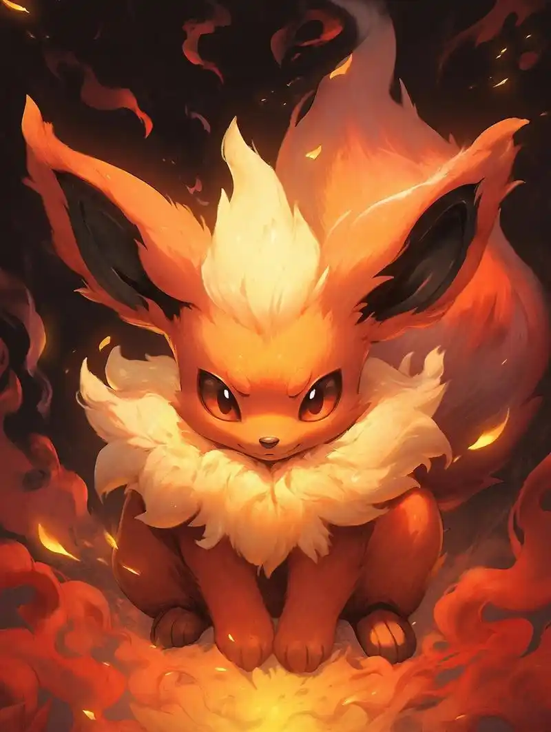 火伊布进化后的形态!!  火伊布是真的很帥啊~