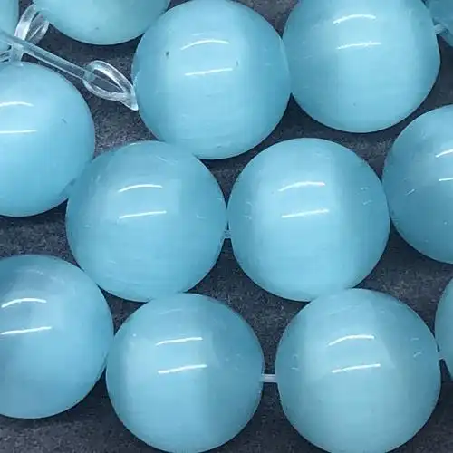 蓝色猫眼石散珠饰品配珠 diy手链半成品配件手工材料批发工厂直销