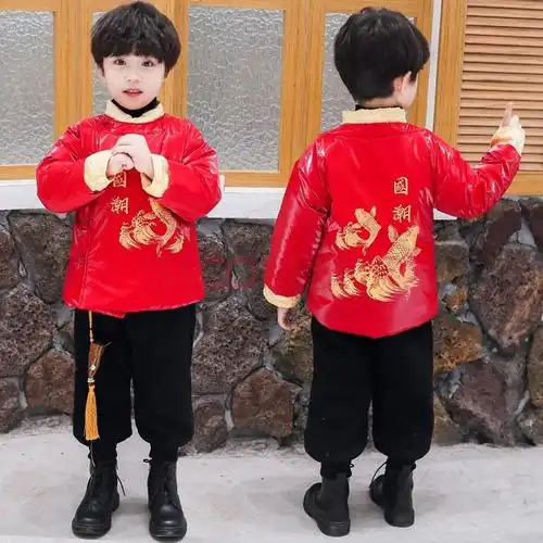 童装拜年服儿童新年装套装幼童小童1中国风唐装2019冬季新款男女童