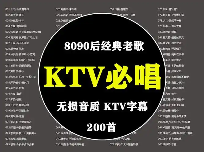 【时长10小时】ktv必点80 90后138首合集,每一首都唱过,ktv字幕歌词
