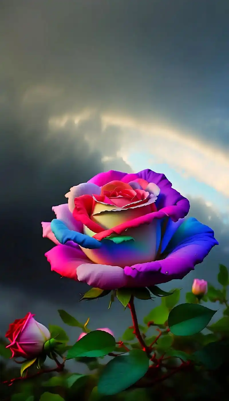 彩虹玫瑰95花语:浪漫,梦幻,幸福,开心,华丽与高贵. 彩色 - 抖音