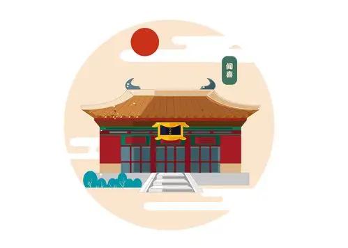 设计说明:该插画设计是以运城十三县市的景点组成的建筑插画