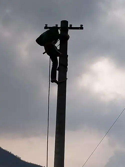 赣州兴国县兴国做户外低压电线招中工一名,敢爬电杆树活简单.每-鱼泡